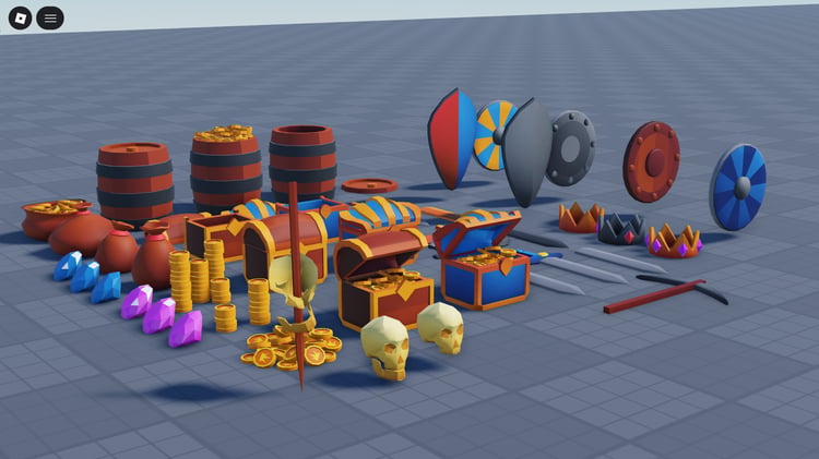 Colorful fantasy environment assets