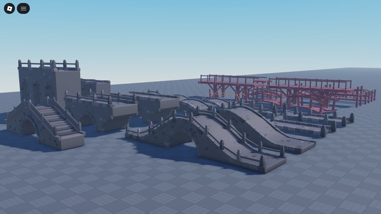 Realistic bridge asset for Roblox map