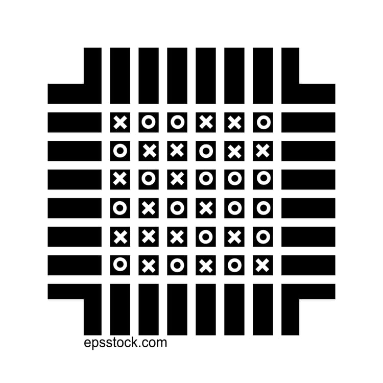 A tic-tac-toe-shaped processor