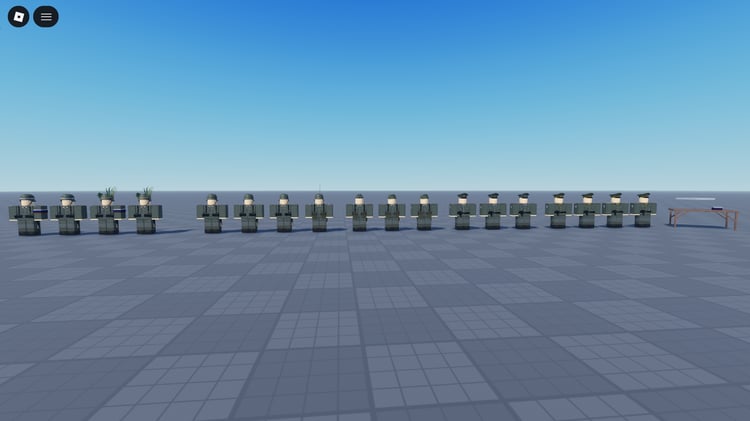 Army uniform pack used in roleplay scene