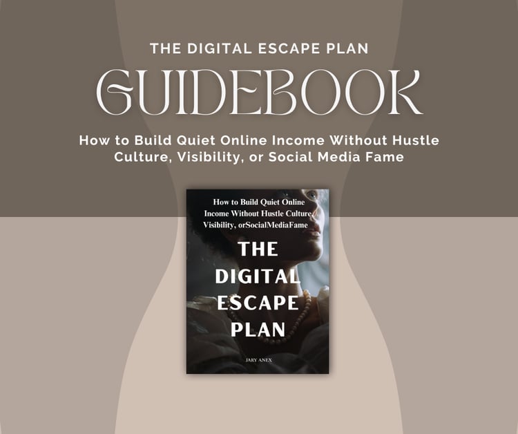 The Digital Escape Plan ebook cover – Quiet online income guide for building automated digital income without social media or personal branding