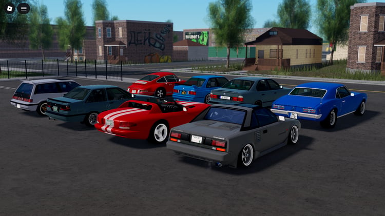 Old era cars driving on town roads