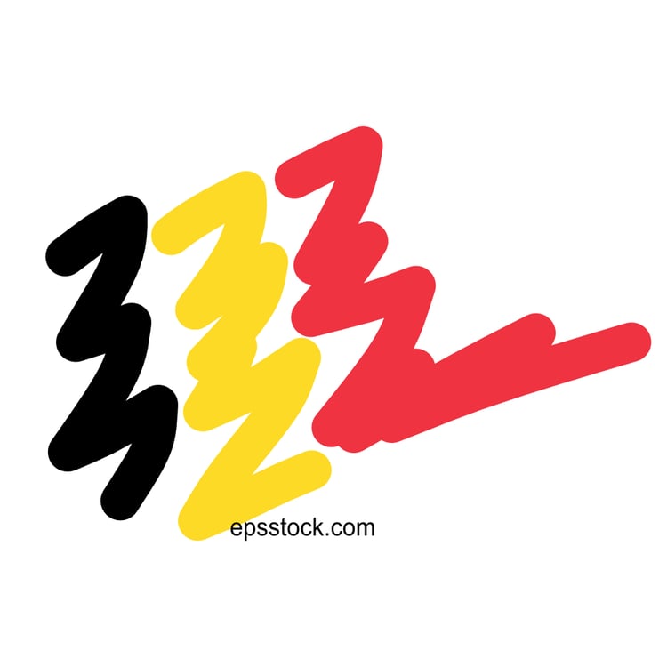 Belgium flag line logo,