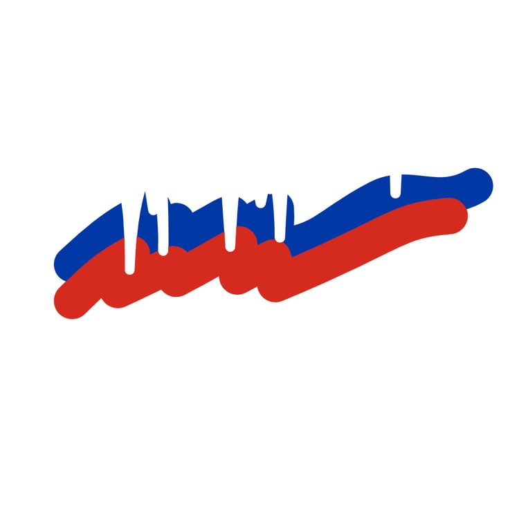 Russian flag line logo