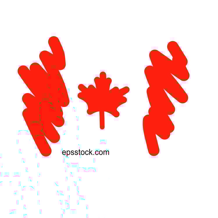 Canada flag line logo