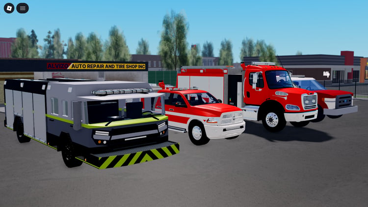 Support vehicles used in roleplay map
