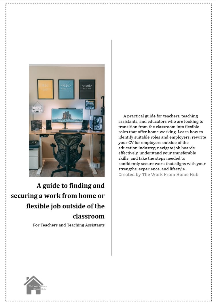 Digital guide helping educators transition into remote and flexible work opportunities.