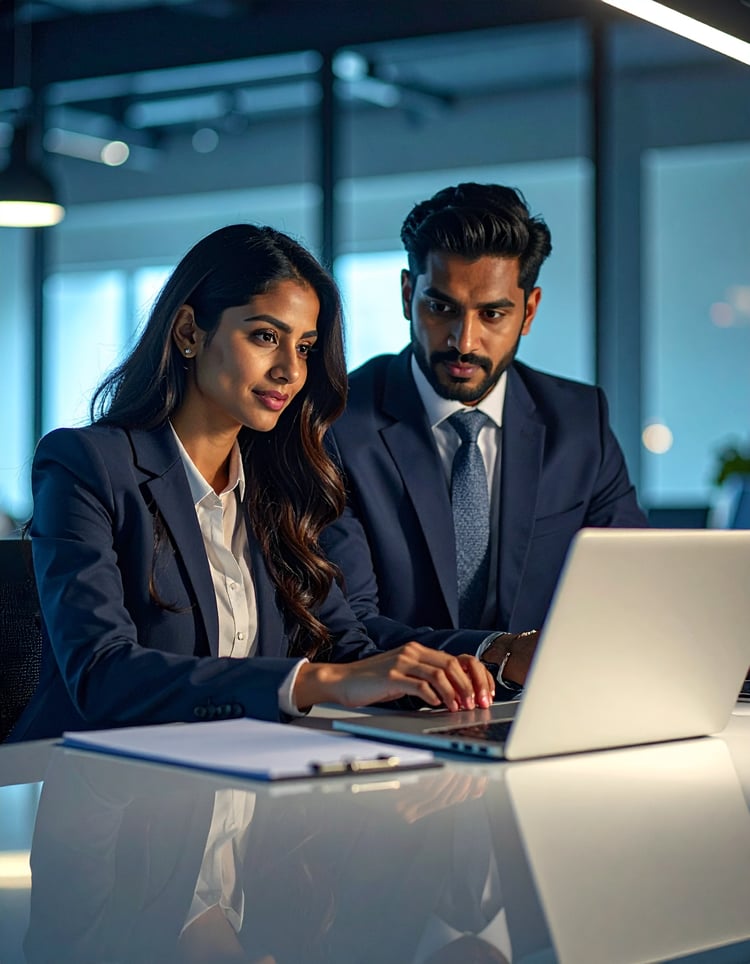 Bundle of 50 Indian Corporate Employees in Office - Royalty Free Images