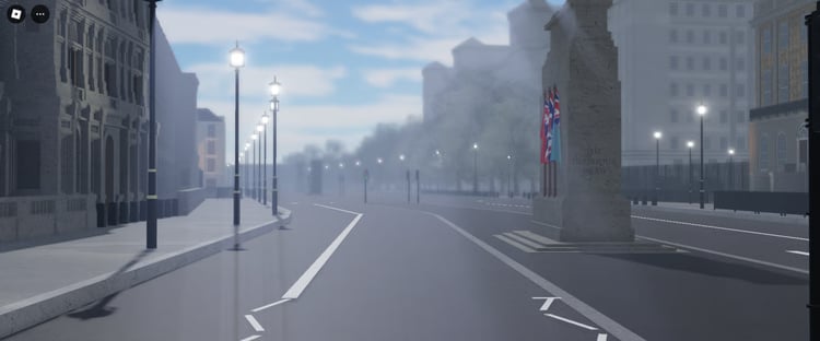 London Roblox map cityscape overview