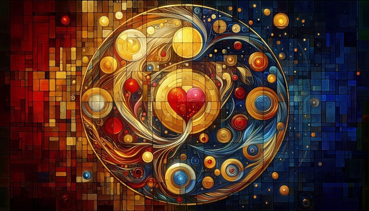 Advent dag 10, kerst orde, harmonie en volheid, advent voltooiing, hartenkaart