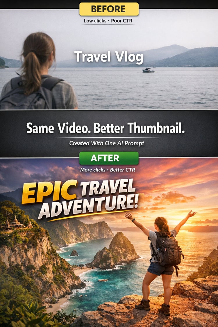 YouTube Travel Thumbnails That Get Clicks – AI Prompt