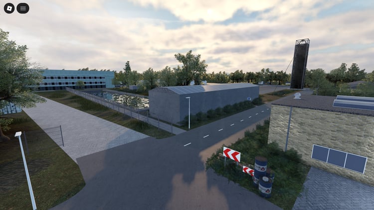 roblox map showing realistic training grounds and structures