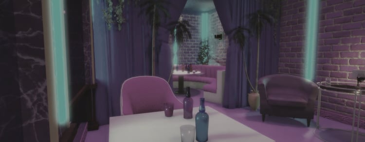 neon nightclub roblox map with glowing lights and bold colors