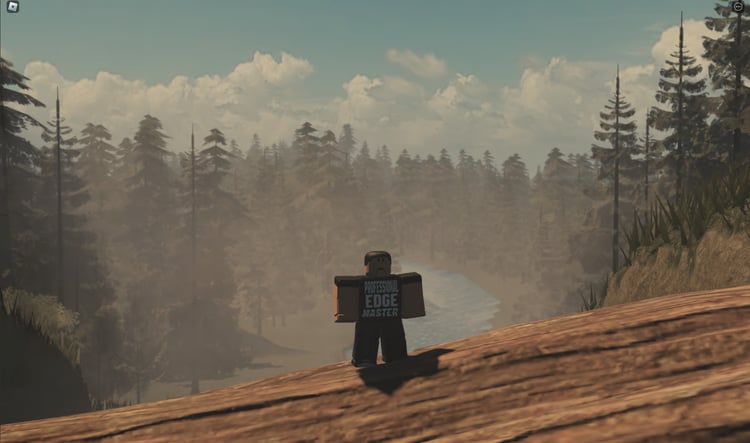 roblox nature map with dense forest and lakes