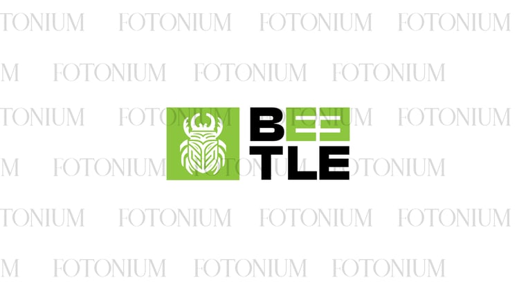 Green Beetle Logo – Modern Scarab Insect Mascot with BEETLE Wordmark - Download Beetle Logo