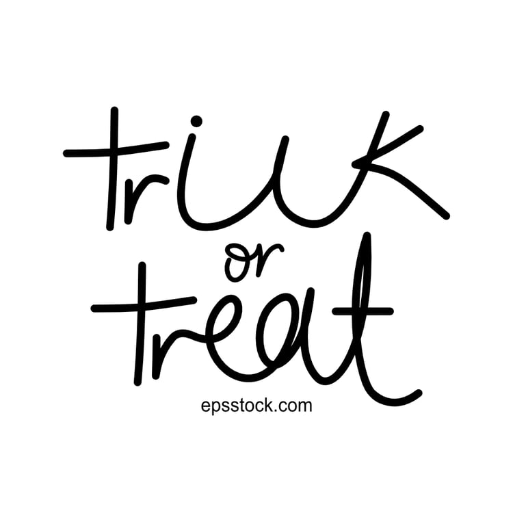 trick or treat inscription