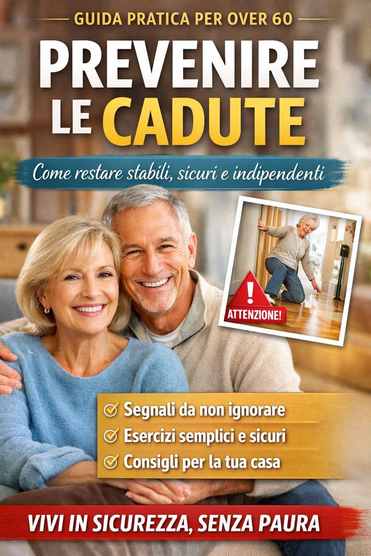 prevenire le cadute cadute anziani prevenzione cadute over 60 equilibrio anziani sicurezza in casa anziani autonomia dopo i 60 anni rischio di caduta anziani guida prevenzione cadute salute anziani benessere over 60 vita indipendente anziani prevenzione d