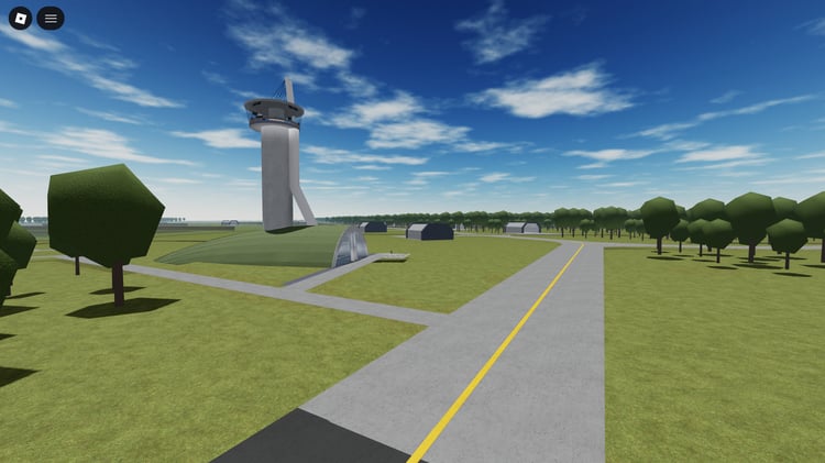 roblox military air base with runway and airfield