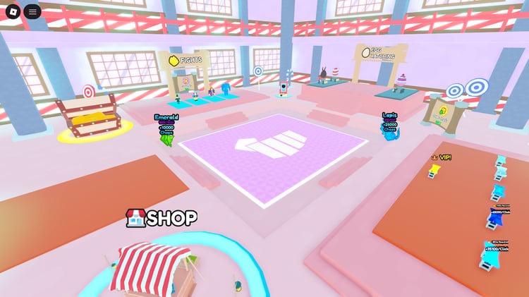 Roblox Karate Simulator map showing 5 unique immersive worlds