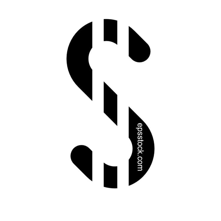 geometric dollar symbol