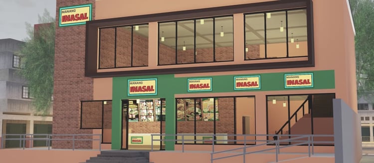 Detailed urban streets and road layout in a Roblox city map