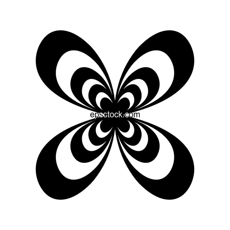 Geometric butterfly symbol