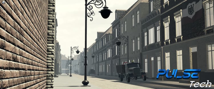 Interwar European city streets inspired by 1920s Munich in Roblox