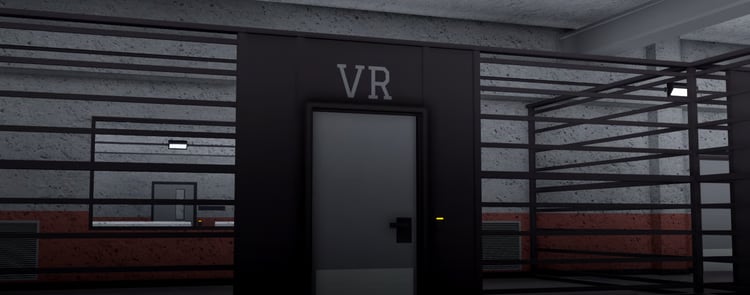 Large internal road network inside an SCP complex in Roblox