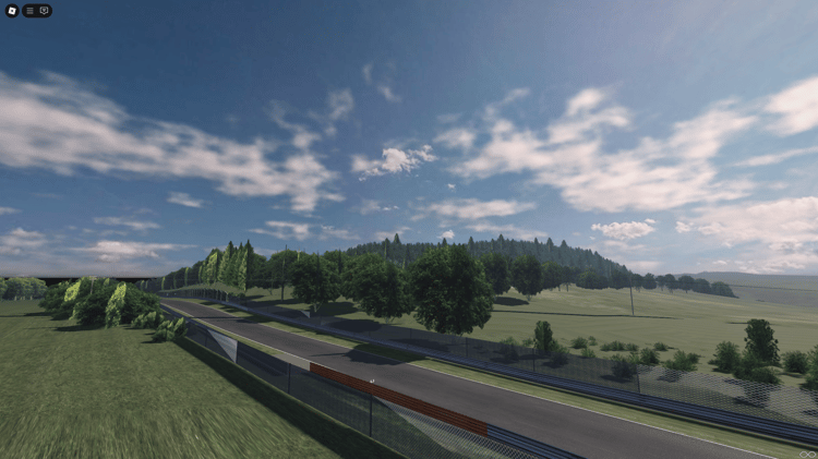 Roblox Nürburgring-style race track aerial view