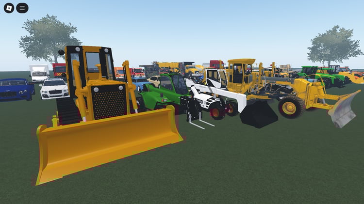 Large scale construction and farming vehicles included
