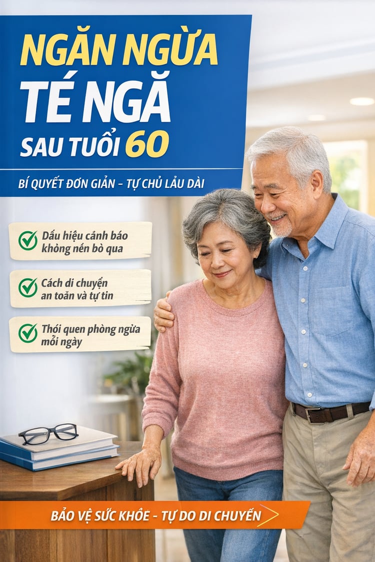 ngăn ngừa té ngã, té ngã người cao tuổi, phòng ngừa té ngã, sức khỏe người già, an toàn cho người cao tuổi, chăm sóc người lớn tuổi, giữ thăng bằng tuổi già, phòng ngừa tai nạn tại nhà, đi lại an toàn sau 60 tuổi, sống tự chủ tuổi già, ebook sức khỏe ngườ