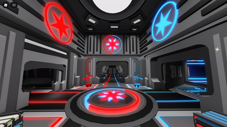 Open central space for player gathering in Roblox