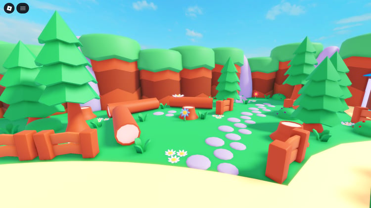 Roblox simulator template map with modular terrain