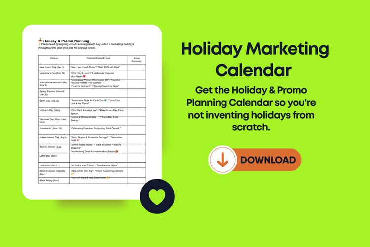 Retail holiday marketing calendar