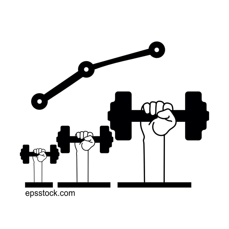 Statistics improvement symbol