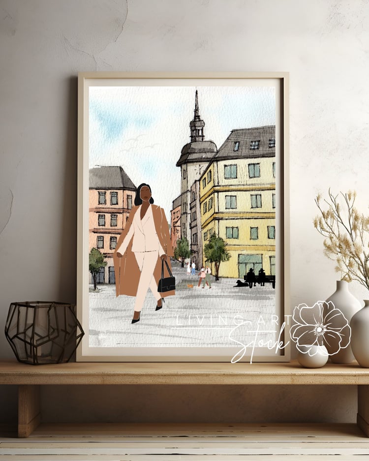 Elegant wall art for sophisticated black women