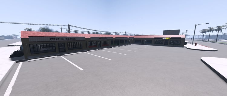 Large city block featuring multiple enterable places Roblox