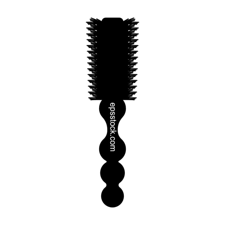 Black Large Round Brush
