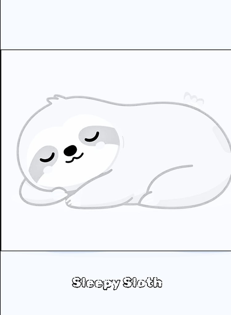 Printable sloth coloring page for kids, classrooms, homeschool, adults, and calm-down activities.