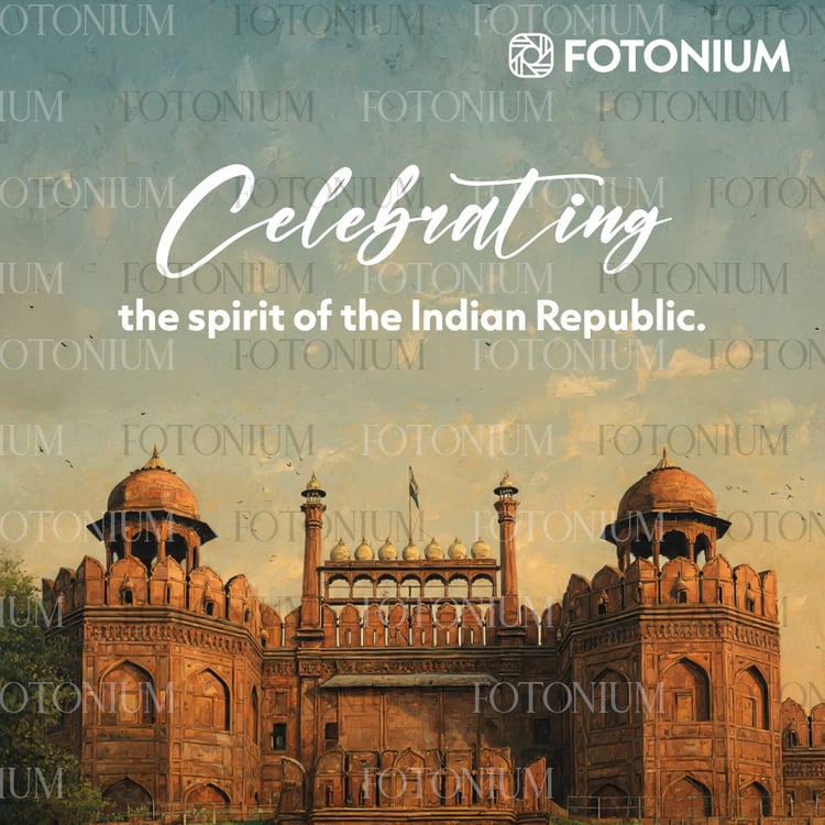 Red Fort with Indian Flag – Celebrating Indian Republic Spirit Patriotic Poster - Free Download