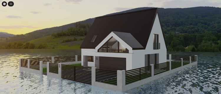 Elegant leisure house as centerpiece for scenic maps Roblox