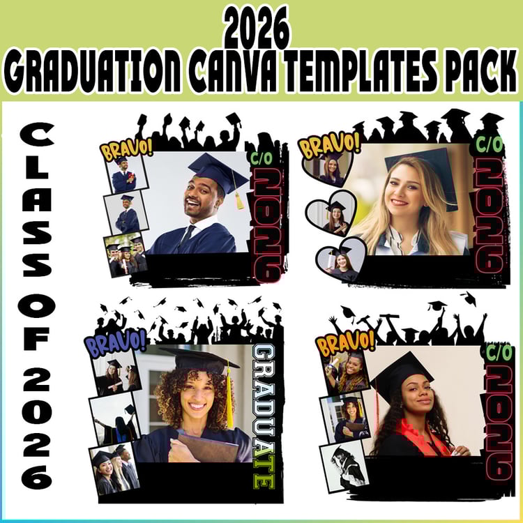 graduation canva template, senior grad template, class of 2026 template, graduation photo frame, canva grad design, senior graduation bundle, grad announcement template, graduation digital download, editable graduation template, grad social media template