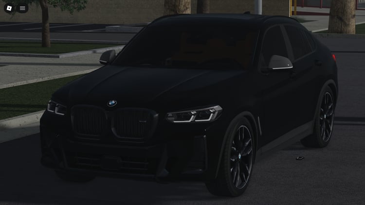 Interior view showing realistic dashboard BMW X4 Roblox