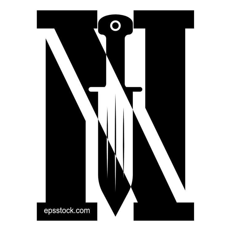 Logo in the shape of the letter N