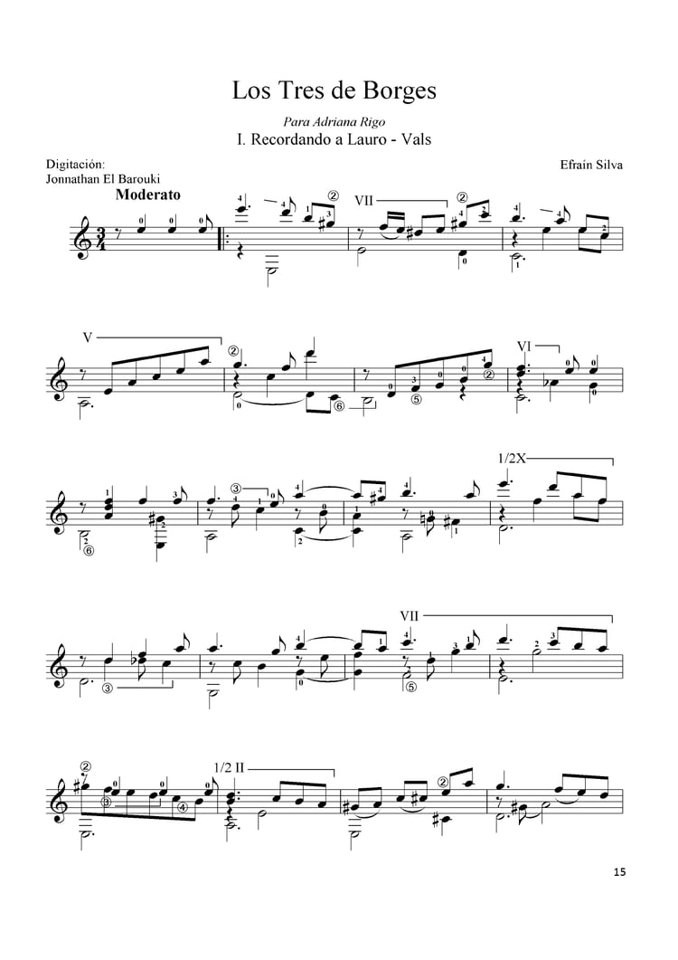 Recordando a Lauro, Antonio Lauro, Venezuelan Waltz, Vals Venezolano, Guitar Tribute, Tríptico Los Tres de Borges, Adiós 1900, Natalia, Latin American Guitar, Efrain Silva.