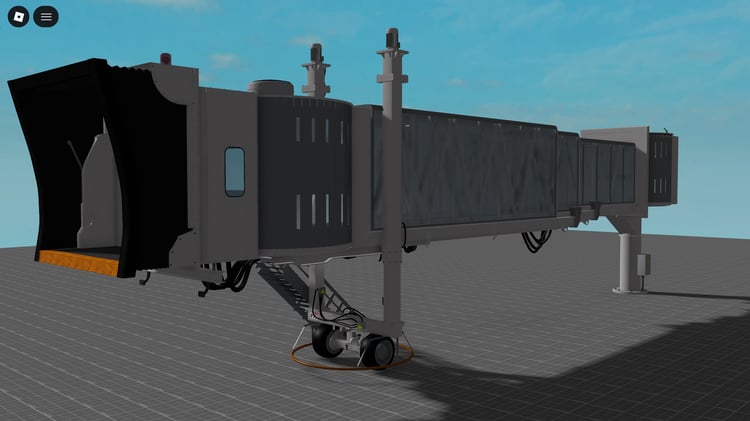 Detailed airport jetway structure Roblox asset