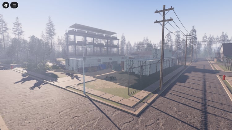 Small settlement hidden deep in woodland Roblox
