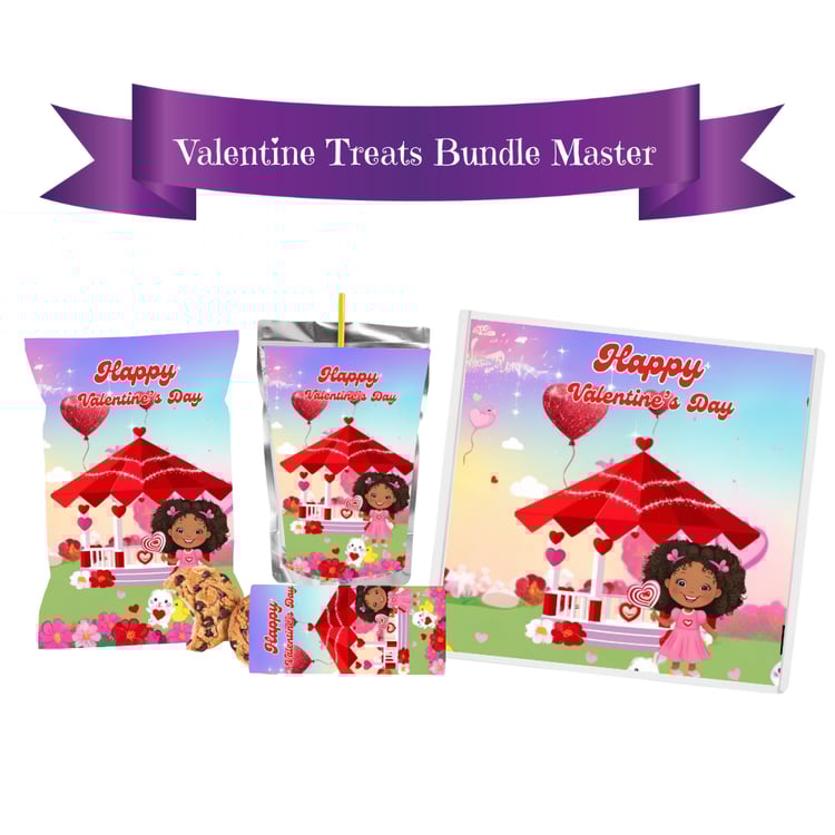 customized chip bag, juice pouch, cookie and box