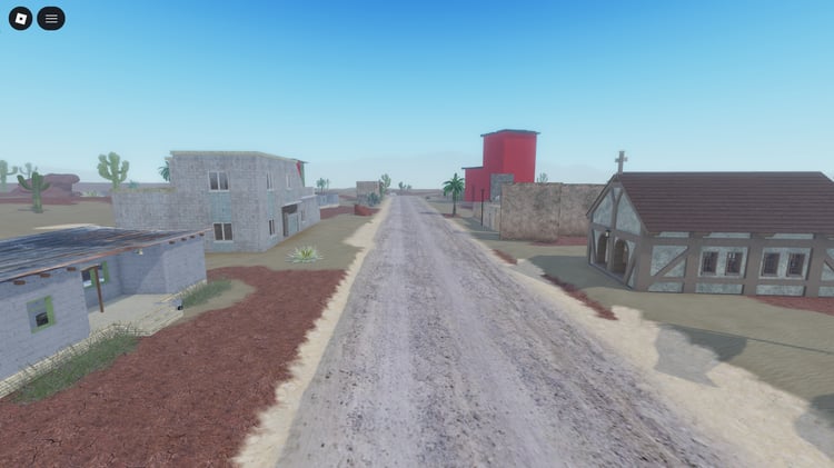 Scenic natural landscapes around Roblox village