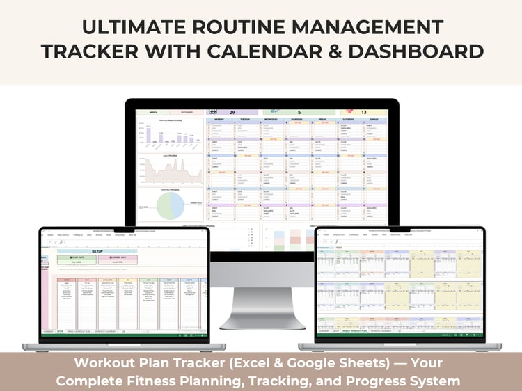 Take full control of your routine with this powerful and fully automated Workout Plan Tracker, designed to help you plan smarter, stay consistent, and measure your progress with clarity.